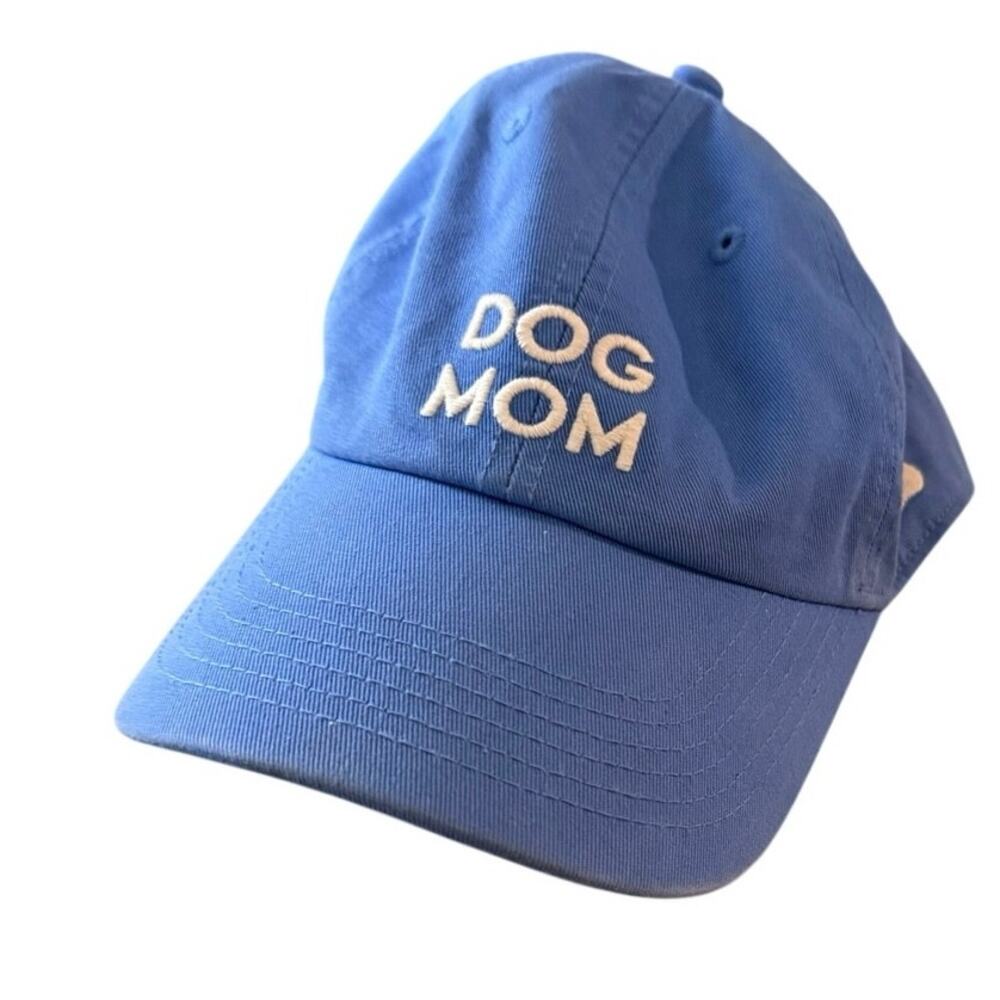 Life Is Good Dog Mom Blue Embroidered Baseball Cap Adjustable Hat